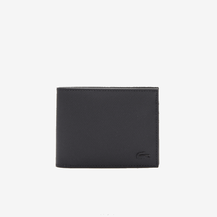 Lacoste carteira clássica petit pique seis cartões homens preto 000 88BL2020 - Image 1
