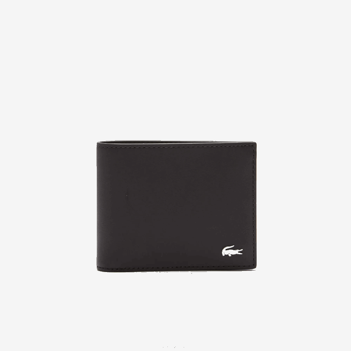 Lacoste carteira fitzgerald couro seis cartões homens marrom escuro 028 88BL1952 - Image 1