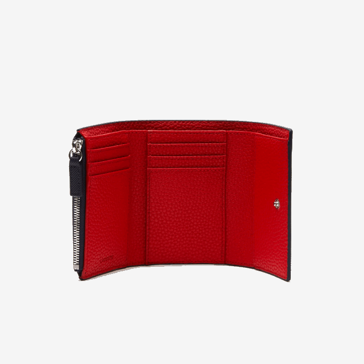 Lacoste carteira frontal anna snap mulheres fuzileiro naval 166 vermelho b50 88BL2815 - Image 2