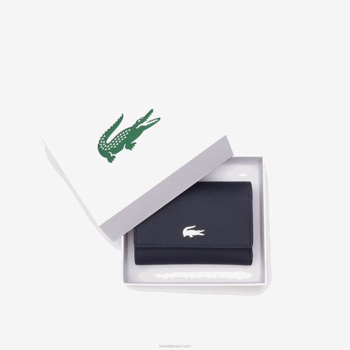 Lacoste carteira frontal anna snap mulheres fuzileiro naval 166 vermelho b50 88BL2815 - Image 3
