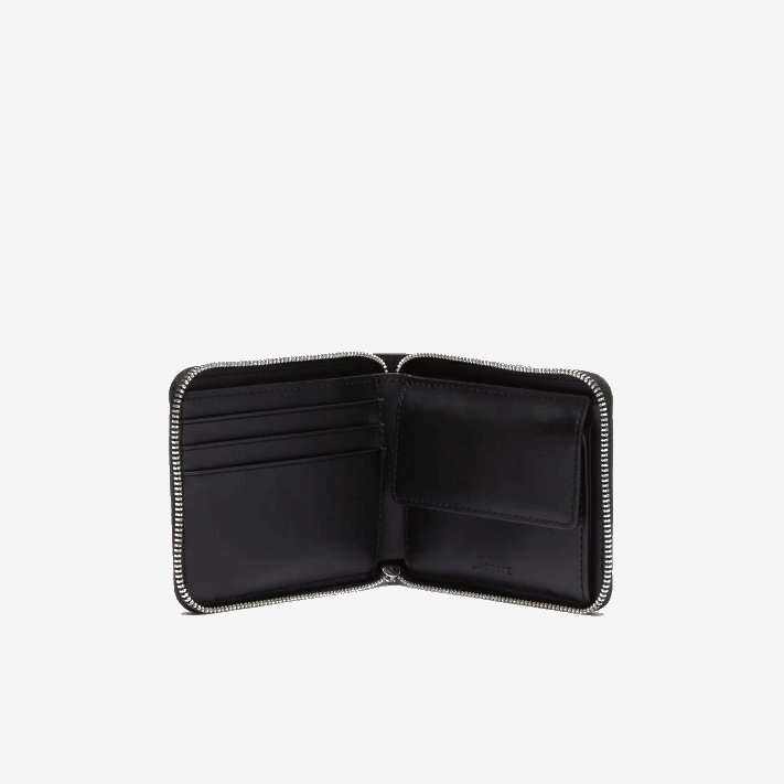 Lacoste carteira pequena com zíper e estampa de monograma homens monograma noir gris h45 88BL2126 - Image 2