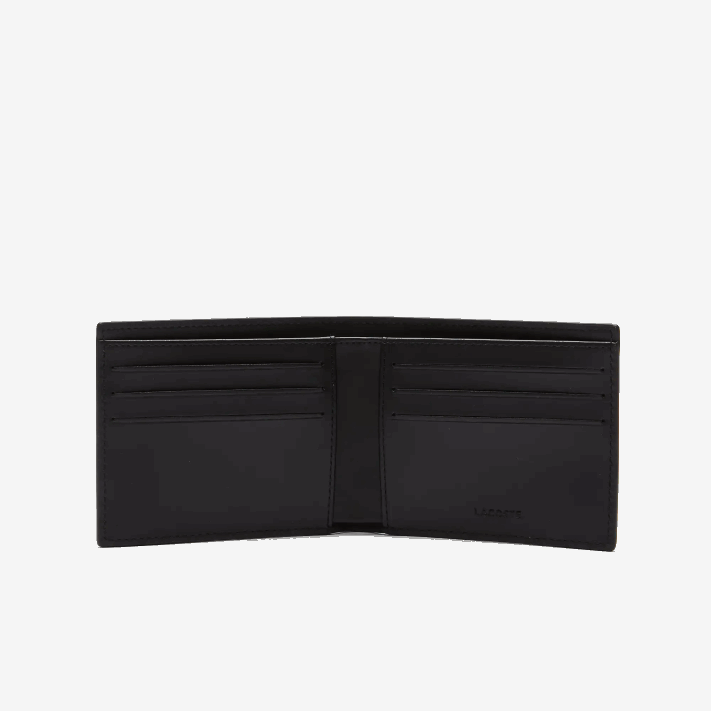 Lacoste carteira pequena de lona com monograma the blend homens monograma noir gris h45 88BL2044 - Image 2