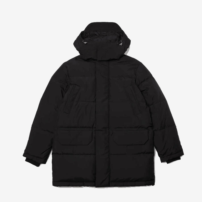 Lacoste casaco puffer longo com capuz destacável homens preto 031 88BL1317 - Image 6