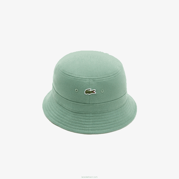 Lacoste chapéu de balde de algodão orgânico homens verde caqui kx5 88BL2176 - Image 1