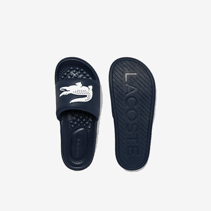 Lacoste chinelos sintéticos croco dualiste homens marinho e branco 092 88BL1877 - Image 4
