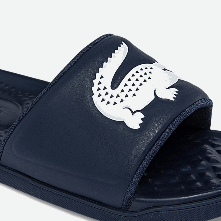 Lacoste chinelos sintéticos croco dualiste homens marinho e branco 092 88BL1877 - Image 5
