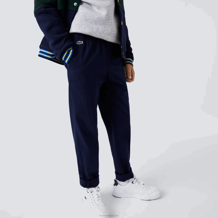 Lacoste chino de gabardine de algodão elástico Rapazes azul marinho 166 88BL3269 - Image 2