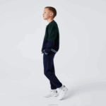 Lacoste chino de gabardine de algodão elástico Rapazes azul marinho 166 88BL3269 - Image 7