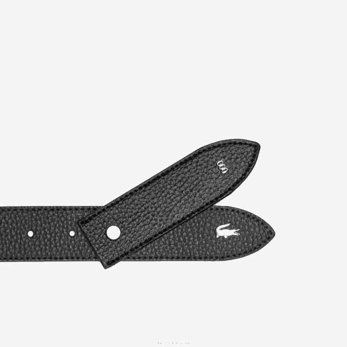 Lacoste cinto de couro granulado com fivela gravada homens 28 88BL2097 - Image 3