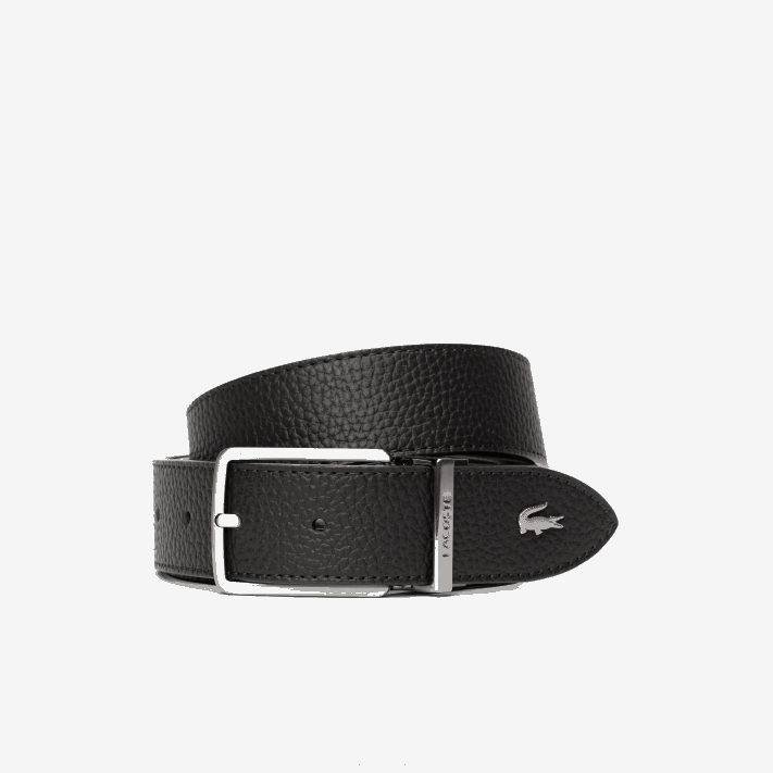 Lacoste cinto de couro granulado com fivela gravada homens 28 88BL2097 - Image 1