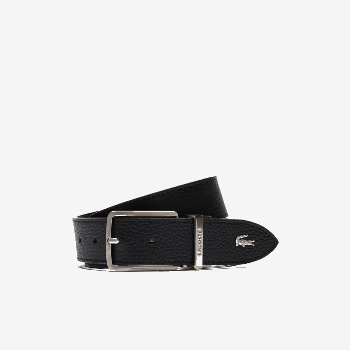lacoste_cinto_de_couro_granulado_com_fivela_gravada_homens_preto_000_88bl2098.png Lacoste cinto de couro granulado com fivela gravada homens preto 000 88BL2098 - Image 1