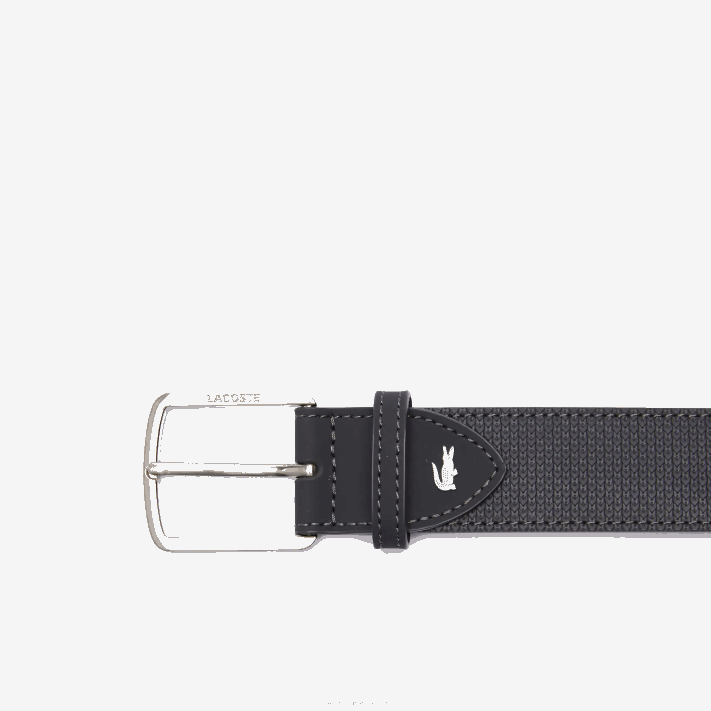 Lacoste cinto de couro piquê reversível com fivela gravada homens 28 88BL2079 - Image 2