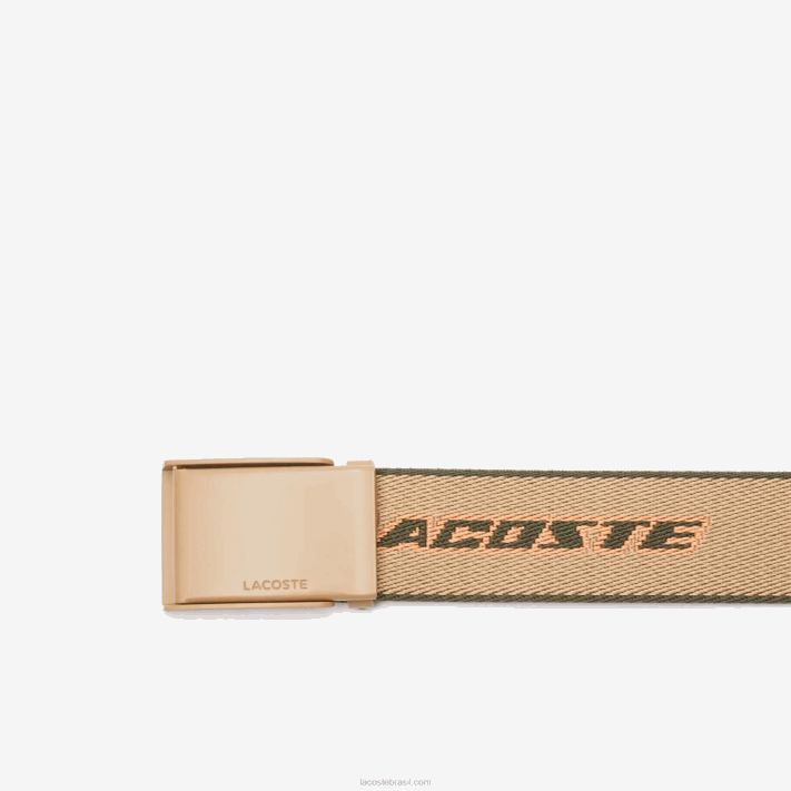 Lacoste cinto de lona de marca contrastante homens viennois baobab poterie l11 88BL2115 - Image 2