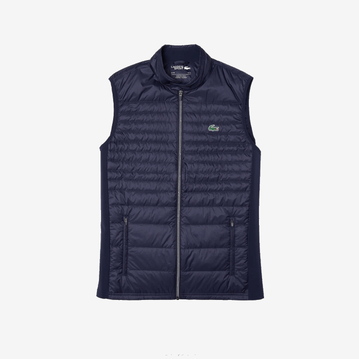 Lacoste colete de golfe acolchoado esportivo leve e resistente à água homens azul marinho 5fs 88BL1309 - Image 5