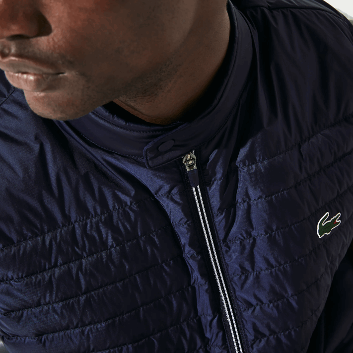 Lacoste colete de golfe acolchoado esportivo leve e resistente à água homens azul marinho 5fs 88BL1309 - Image 6