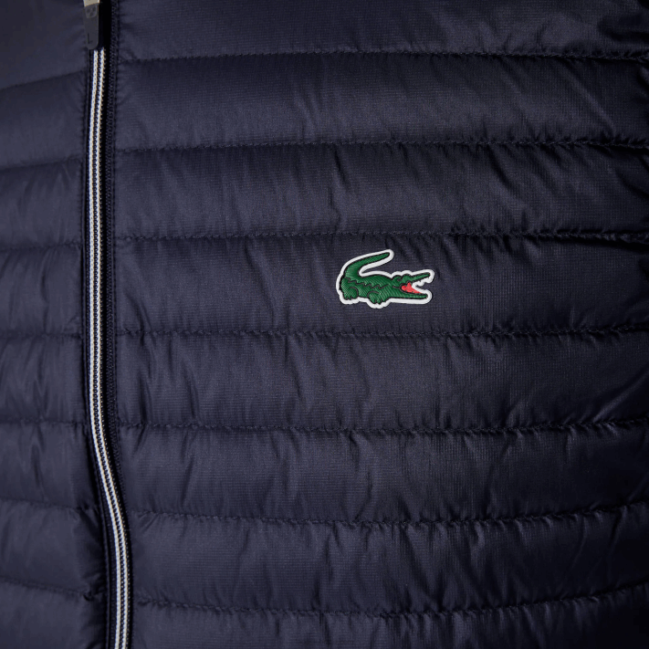 Lacoste colete de golfe acolchoado esportivo leve e resistente à água homens azul marinho 5fs 88BL1309 - Image 8