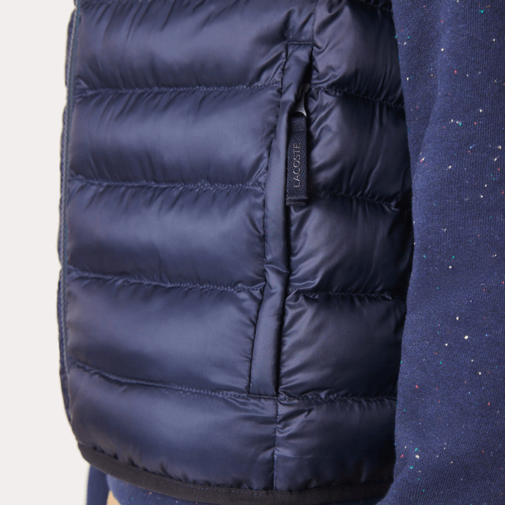 Lacoste colete repelente de água acolchoado homens azul marinho hde 88BL1253 - Image 7