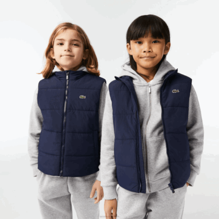 Lacoste colete repelente de água crianças azul marinho 166 88BL3213