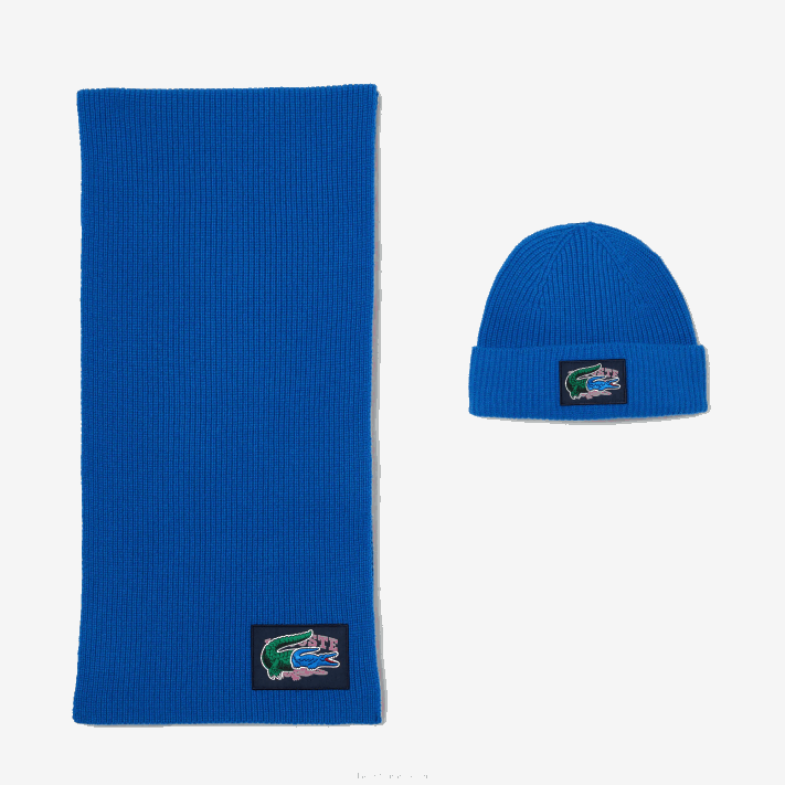 lacoste_conjunto_de_gorro_e_cachecol_de_la_com_nervuras_mulheres_azul_k1q_88bl1689.png Lacoste Conjunto de gorro e cachecol de lã com nervuras mulheres azul k1q 88BL1689 - Image 1