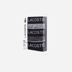 Lacoste cueca boxer de algodão elástico de cintura de marca pacote com 3 homens lombo cinza preto vdp 88BL1429 - Image 6