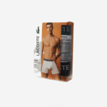 Lacoste cueca boxer de algodão elástico longo com 3 unidades homens chine preto branco nu 88BL1433 - Image 6