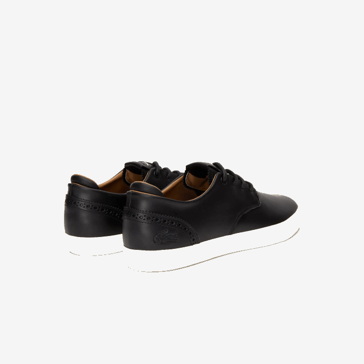 Lacoste esparre club tênis de couro homens preto e off white 454 88BL1718 - Image 3