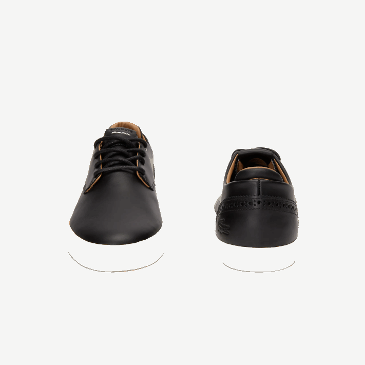 Lacoste esparre club tênis de couro homens preto e off white 454 88BL1718 - Image 5