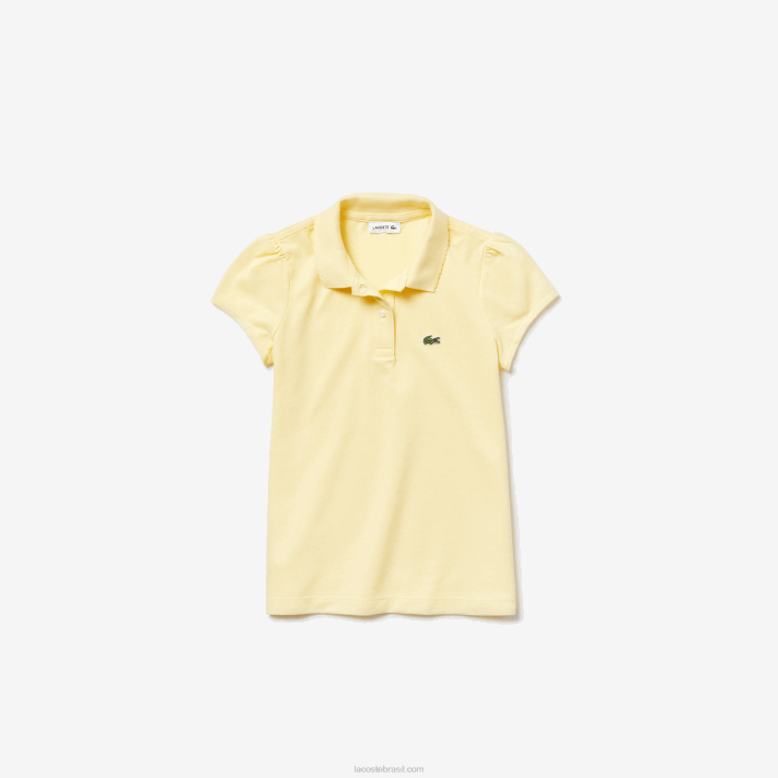 lacoste_gola_recortada_mini_polo_pique_garotas_amarelo_6xp_88bl2949.png Lacoste gola recortada mini polo piquê garotas amarelo 6xp 88BL2949 - Image 1
