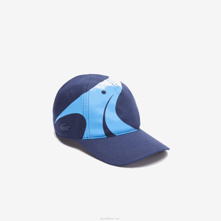 Lacoste gorro de algodão orgânico sport x theo curin homens azul marinho f65 88BL2326 - Image 2