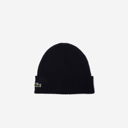 Lacoste gorro de lã com nervuras homens azul marinho 166 88BL2228