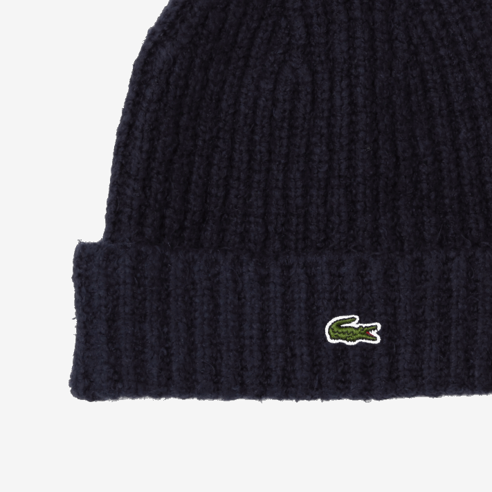 Lacoste gorro de malha com nervuras mulheres azul marinho 166 88BL2921 - Image 2