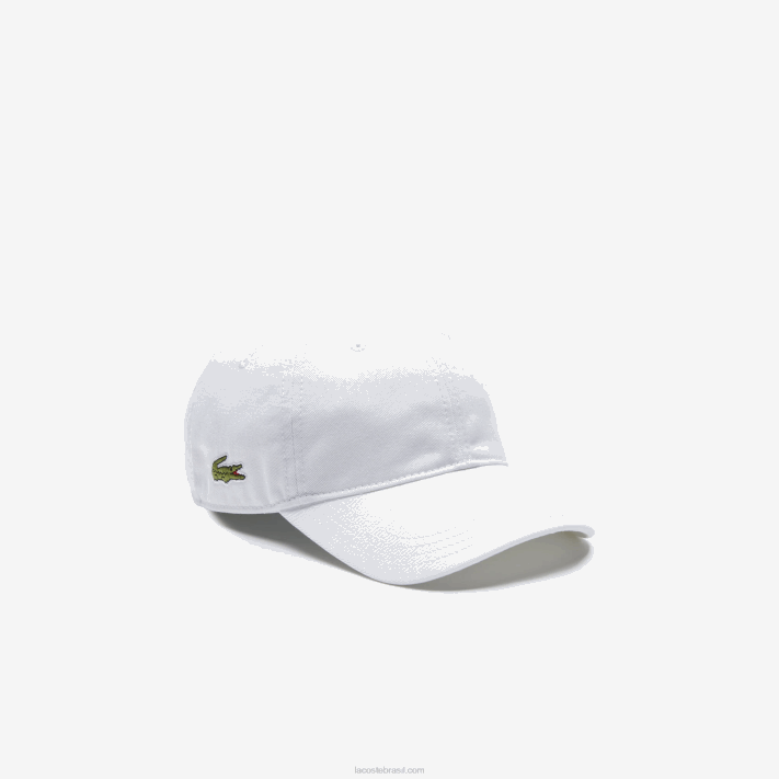 lacoste_gorro_solido_de_gabardine_criancas_branco_001_88bl2277.png Lacoste gorro sólido de gabardine crianças branco 001 88BL2277 - Image 1