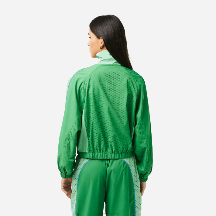 Lacoste jaqueta bicolor oversized mulheres verde fzv 88BL2432 - Image 3