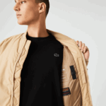 Lacoste jaqueta bomber acolchoada isolada homens bege 02s 88BL1243 - Image 4