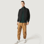 Lacoste jaqueta bomber acolchoada isolada homens preto 031 88BL1242 - Image 2