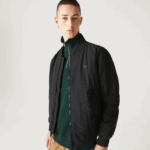 Lacoste jaqueta bomber acolchoada isolada homens preto 031 88BL1242