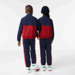 Lacoste jaqueta colorblock gola alta crianças lub bordeaux azul marinho 88BL3219 - Image 3