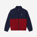 Lacoste jaqueta colorblock gola alta crianças lub bordeaux azul marinho 88BL3219 - Image 5