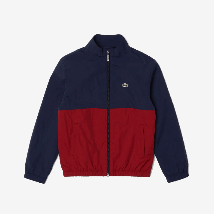 Lacoste jaqueta colorblock gola alta crianças lub bordeaux azul marinho 88BL3219 - Image 5
