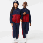 Lacoste jaqueta colorblock gola alta crianças lub bordeaux azul marinho 88BL3219 - Image 7