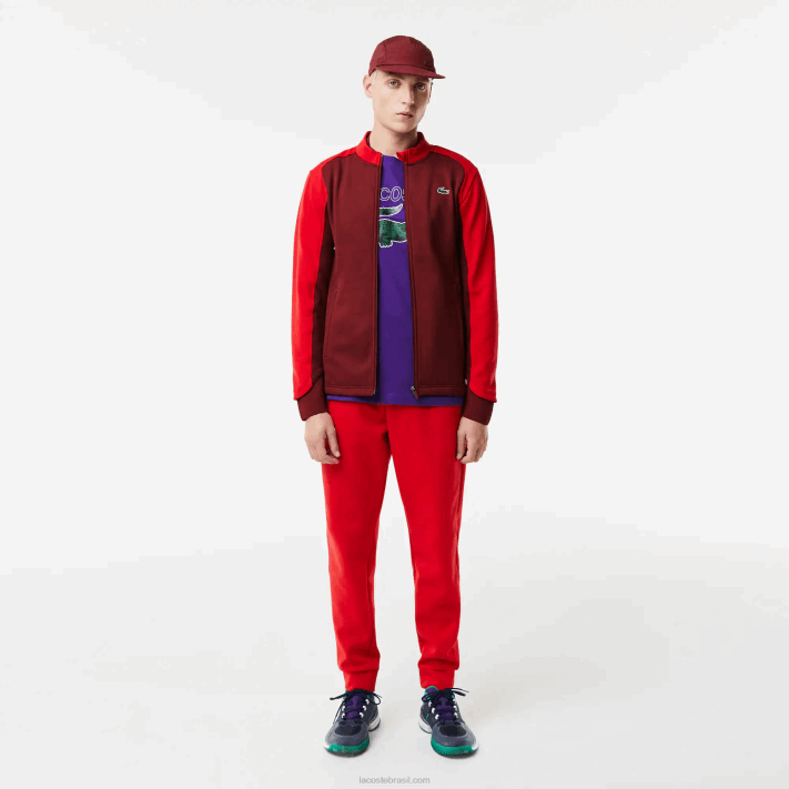 Lacoste jaqueta de golfe térmica esportiva homens vermelho bordeaux 6hj 88BL1076 - Image 2