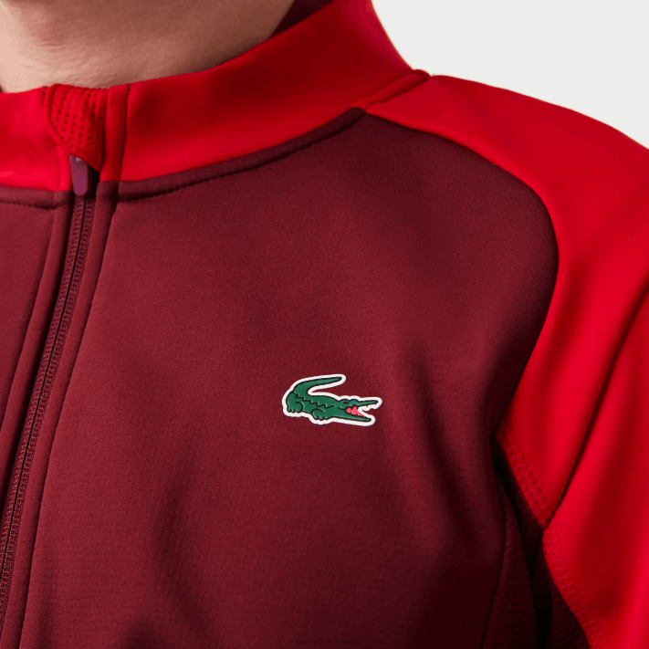 Lacoste jaqueta de golfe térmica esportiva homens vermelho bordeaux 6hj 88BL1076 - Image 4