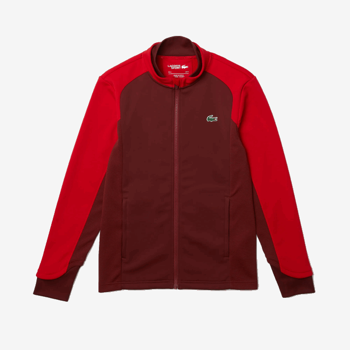 Lacoste jaqueta de golfe térmica esportiva homens vermelho bordeaux 6hj 88BL1076 - Image 5