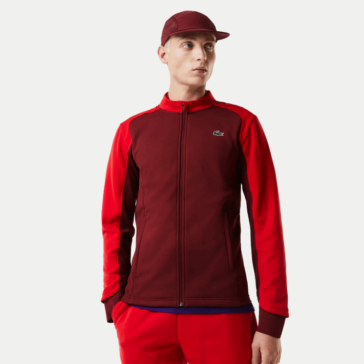 Lacoste jaqueta de golfe térmica esportiva homens vermelho bordeaux 6hj 88BL1076 - Image 1