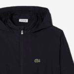 Lacoste jaqueta de poliéster reciclado com zíper crianças azul marinho hde 88BL3053 - Image 3
