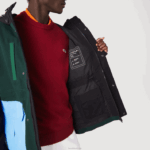 Lacoste jaqueta de sarja colorblock repelente à água homens preto azul verde nd 88BL1247 - Image 6