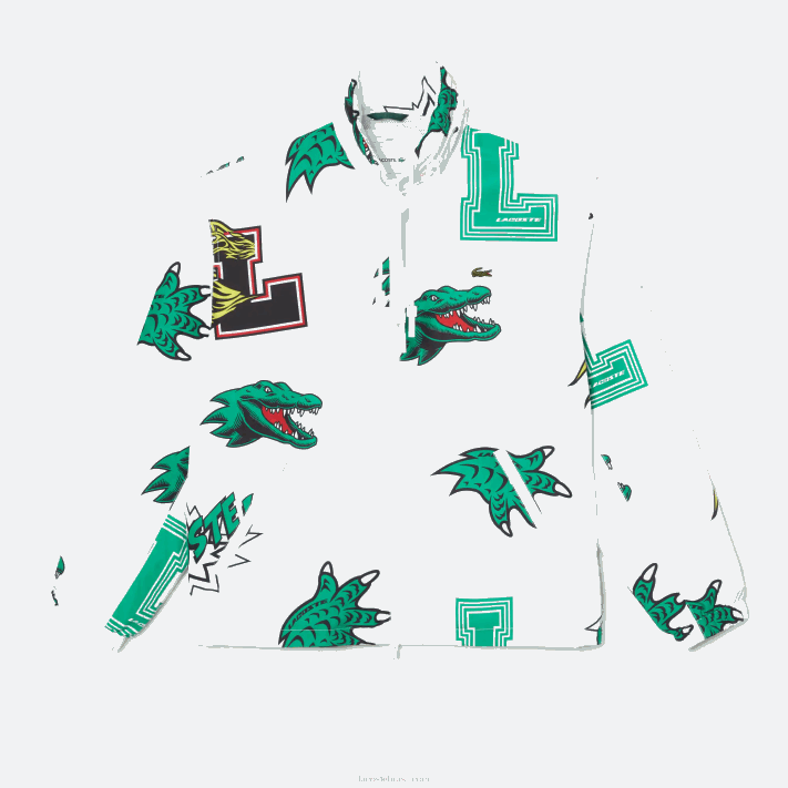 Lacoste jaqueta de tafetá repelente de água homens branco sbh 88BL1245 - Image 5