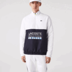 Lacoste jaqueta de tênis reversível repelente à água esportiva homens branco azul marinho 0l3 88BL1237 - Image 2