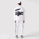 Lacoste jaqueta de tênis reversível repelente à água esportiva homens branco azul marinho 0l3 88BL1237 - Image 3