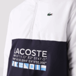 Lacoste jaqueta de tênis reversível repelente à água esportiva homens branco azul marinho 0l3 88BL1237 - Image 4